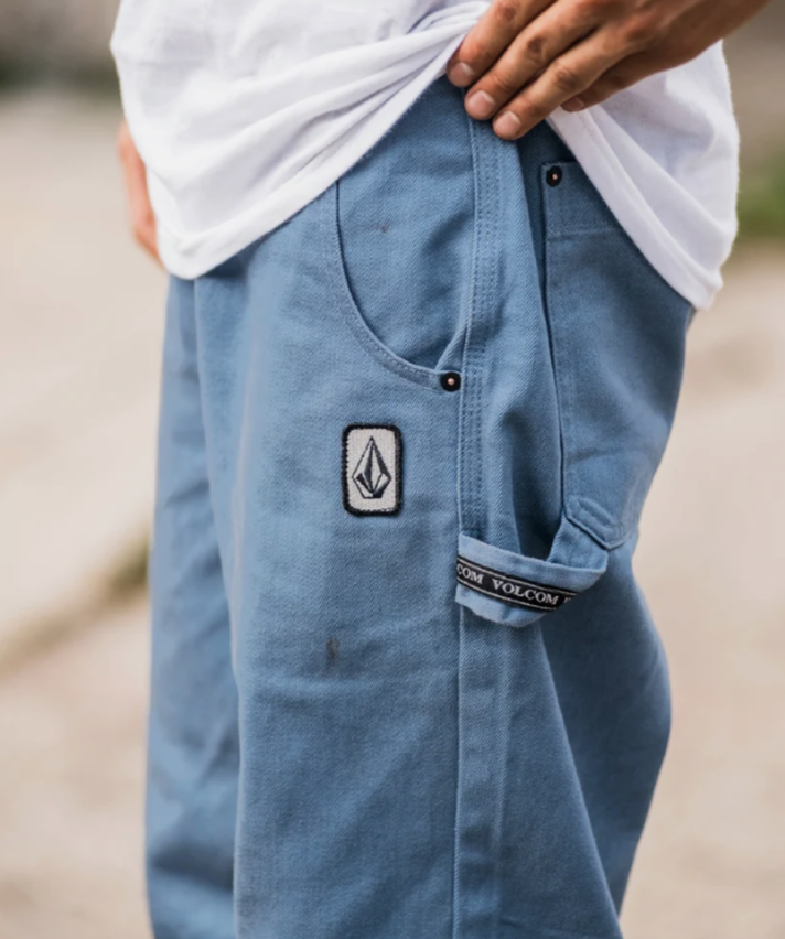 Load image into Gallery viewer, Volcom Men's Sawhorse Jeans Blueberry A1942400_BBY

