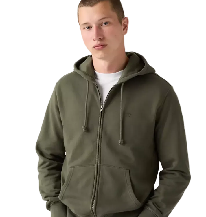 Load image into Gallery viewer, Levi's Men's New Original Zip-up Hoodie Green 345840050
