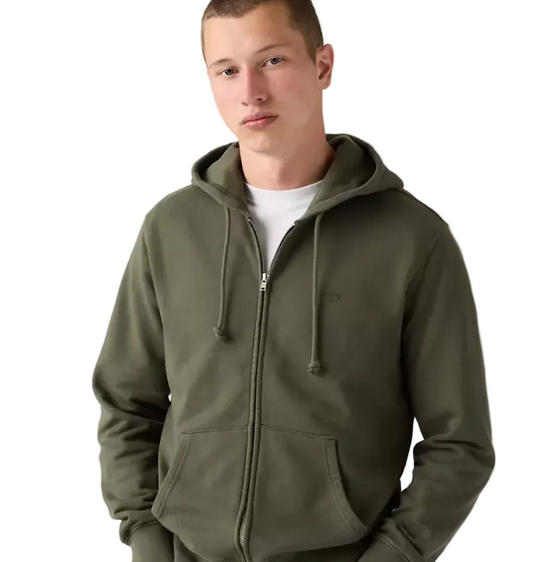 Levi's Men's New Original Zip-up Hoodie Green 345840050