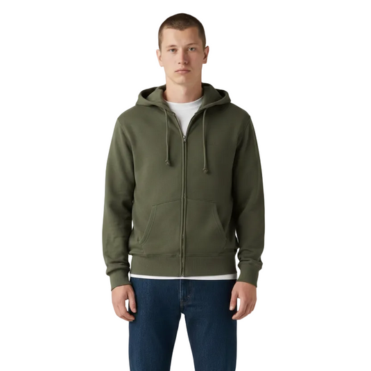 Levi's Men's New Original Zip-up Hoodie Green 345840050