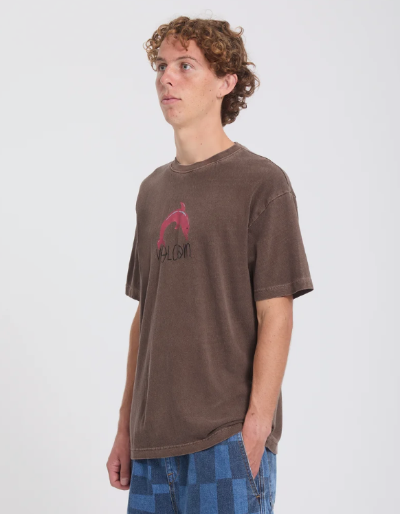 Load image into Gallery viewer, Volcom Men's Ozzy III T-Shirt Raisin A4332611_RSN
