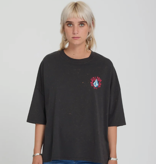Volcom Women's Voltrip T-Shirt Vintage Black B3532605_VBK