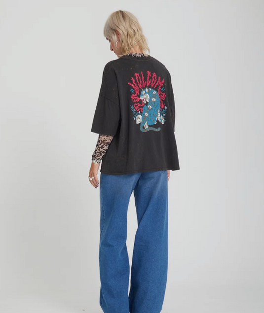 Volcom Women's Voltrip T-Shirt Vintage Black B3532605_VBK