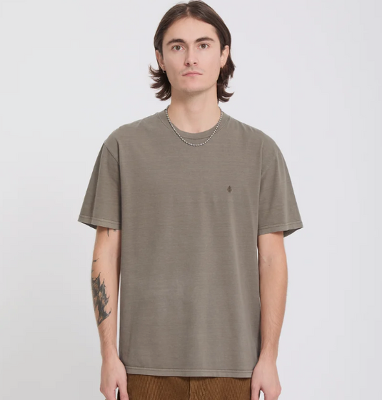 Volcom Men's Solid Stone T-Shirt Earth A5232601_ETH