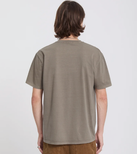 Volcom Men's Solid Stone T-Shirt Earth A5232601_ETH