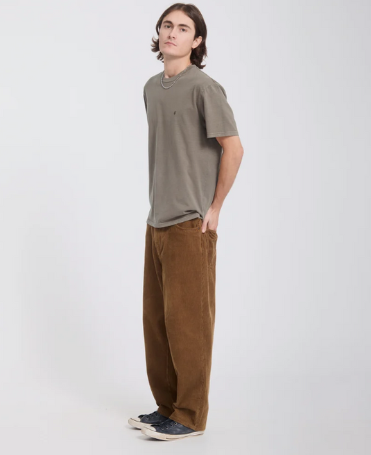 Volcom Men's Solid Stone T-Shirt Earth A5232601_ETH