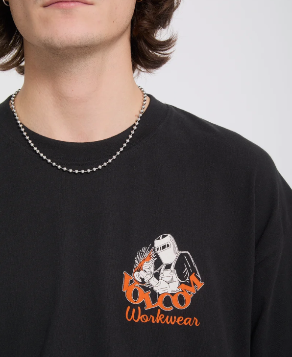 Load image into Gallery viewer, Volcom Men's Always Grinding T-Shirt Black A4332608_BLK
