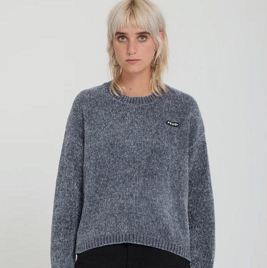 Volcom Women's Bubble Tease Sweater Storm Blue B0732601_SRB