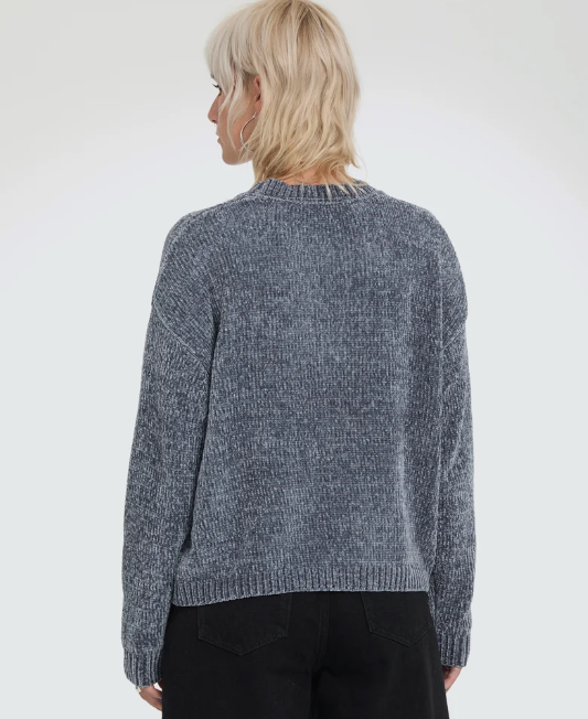 Volcom Women's Bubble Tease Sweater Storm Blue B0732601_SRB