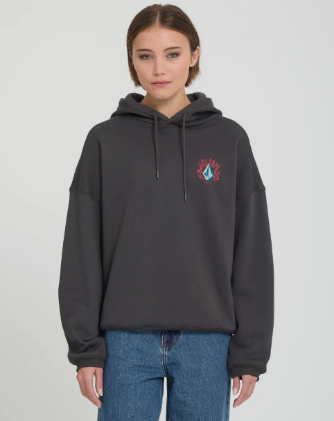 Volcom Women's Radical Daze Up Hoodie Black B4132602_BLK