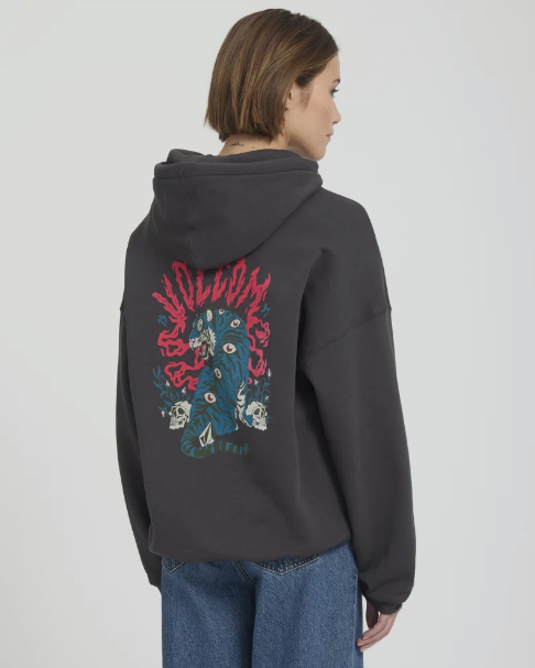 Volcom Women's Radical Daze Up Hoodie Black B4132602_BLK