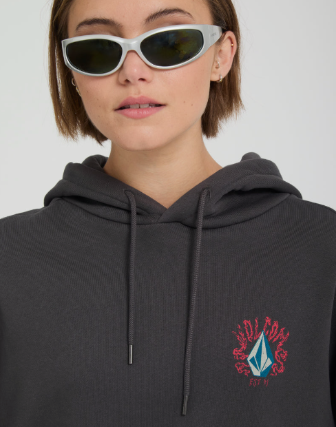 Volcom Women's Radical Daze Up Hoodie Black B4132602_BLK