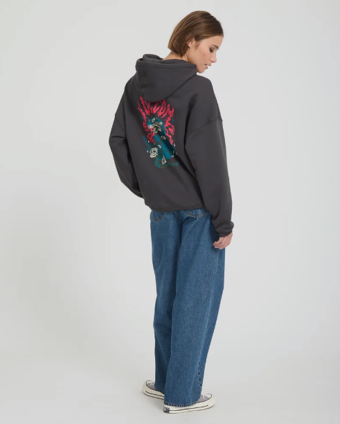 Load image into Gallery viewer, Volcom Women's Radical Daze Up Hoodie Black B4132602_BLK
