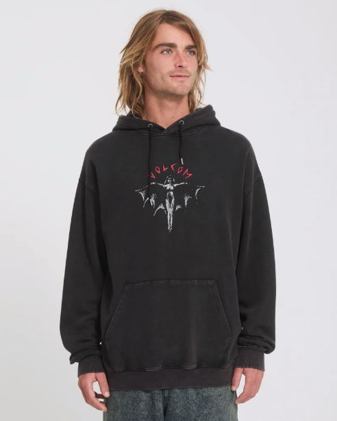 Load image into Gallery viewer, Volcom Men's Wrong Angel Hoodie Light Acid Black A4132611-LAB

