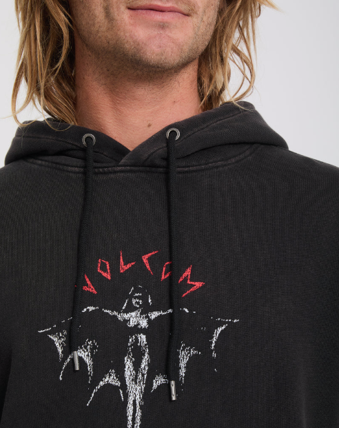 Load image into Gallery viewer, Volcom Men's Wrong Angel Hoodie Light Acid Black A4132611-LAB
