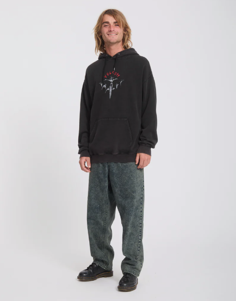 Load image into Gallery viewer, Volcom Men's Wrong Angel Hoodie Light Acid Black A4132611-LAB
