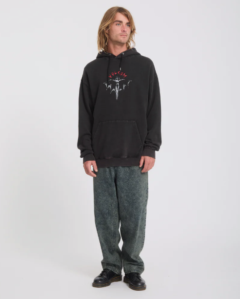 Load image into Gallery viewer, Volcom Men's Wrong Angel Hoodie Light Acid Black A4132611-LAB
