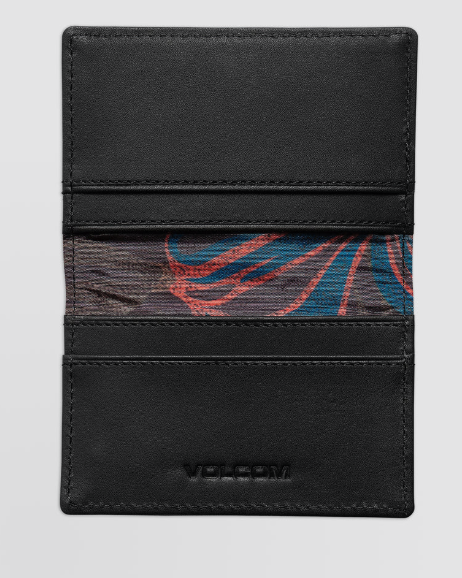 Volcom Unisex Straight Up Cardholder Black D6032503-BLK