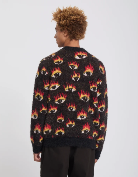 Load image into Gallery viewer, Volcom Unisex Ozzy Eyes Sweater Black A0732606-BLK
