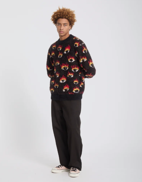 Volcom Unisex Ozzy Eyes Sweater Black A0732606-BLK