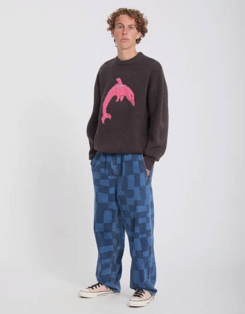 Load image into Gallery viewer, Volcom Unisex Ozzy Dolphin Sweater Raisin A0732608-RSN
