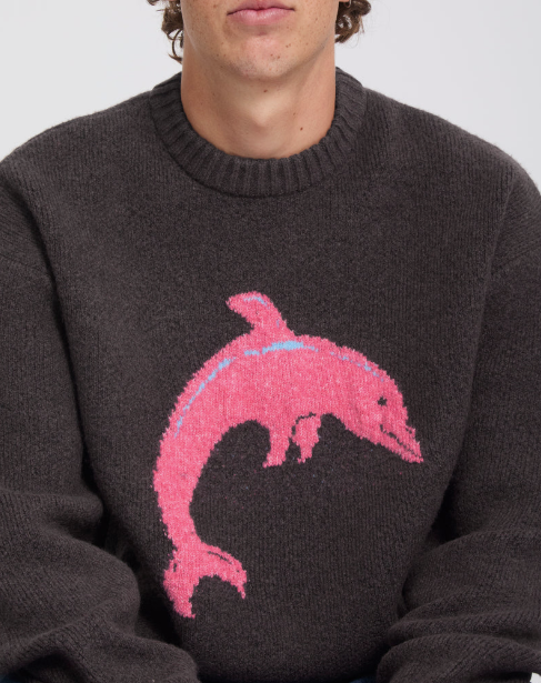 Volcom Unisex Ozzy Dolphin Sweater Raisin A0732608-RSN