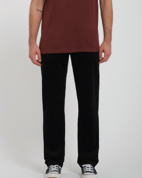 Load image into Gallery viewer, Volcom Men's Solver 5 Pockets Corduroy Trousers Black A1132601_BLK
