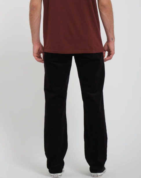 Volcom Men's Solver 5 Pockets Corduroy Trousers Black A1132601_BLK