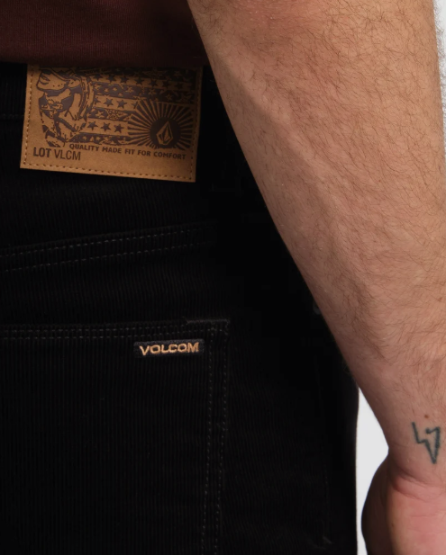 Load image into Gallery viewer, Volcom Men's Solver 5 Pockets Corduroy Trousers Black A1132601_BLK
