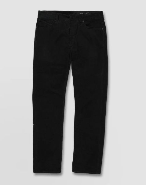 Volcom Men's Solver 5 Pockets Corduroy Trousers Black A1132601_BLK