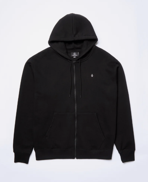 Load image into Gallery viewer, Volcom Men's Single Stone Zip Hoodie Black A4812605-BLK
