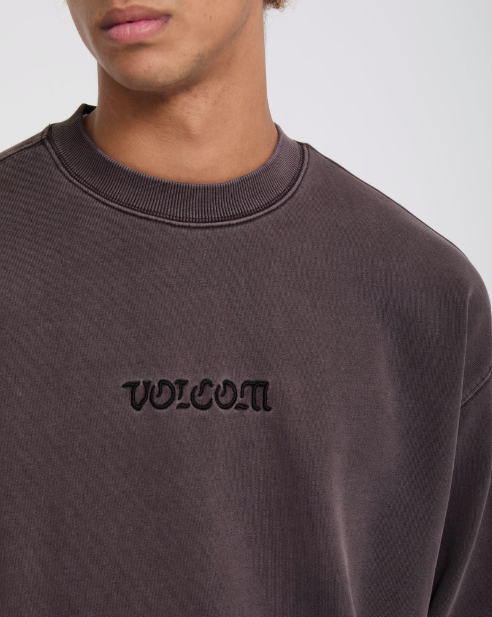 Load image into Gallery viewer, Volcom Men's Big Stone Sweatshirt Raisin A4632608-RSN
