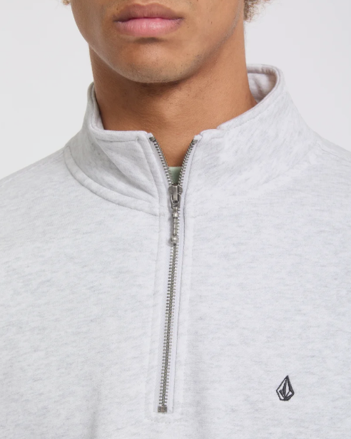 Load image into Gallery viewer, Volcom Men's Single Stone Quarter Zip Sweatshirt Bone Heather A4632625-BNH
