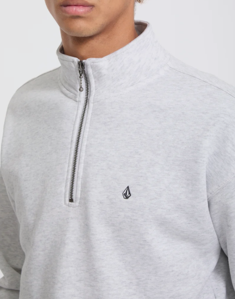 Load image into Gallery viewer, Volcom Men's Single Stone Quarter Zip Sweatshirt Bone Heather A4632625-BNH
