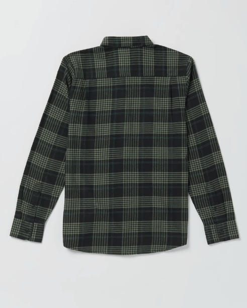 Volcom Men's Caden Plaid Long Sleeve Shirt Winter Moss A0532602-WMS