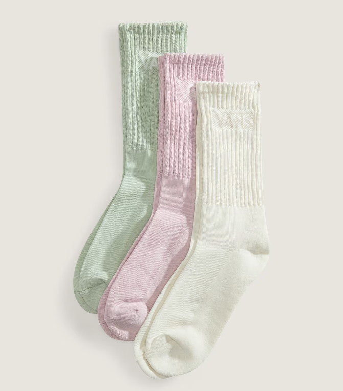 Load image into Gallery viewer, Vans Unisex Classic Crew Socks (3 pairs) White VN000QBVFS8
