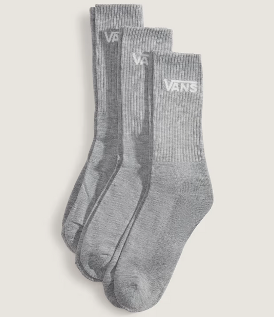 Vans Unisex Classic Crew Socks (3 pairs) Grey VN000QBVHTG