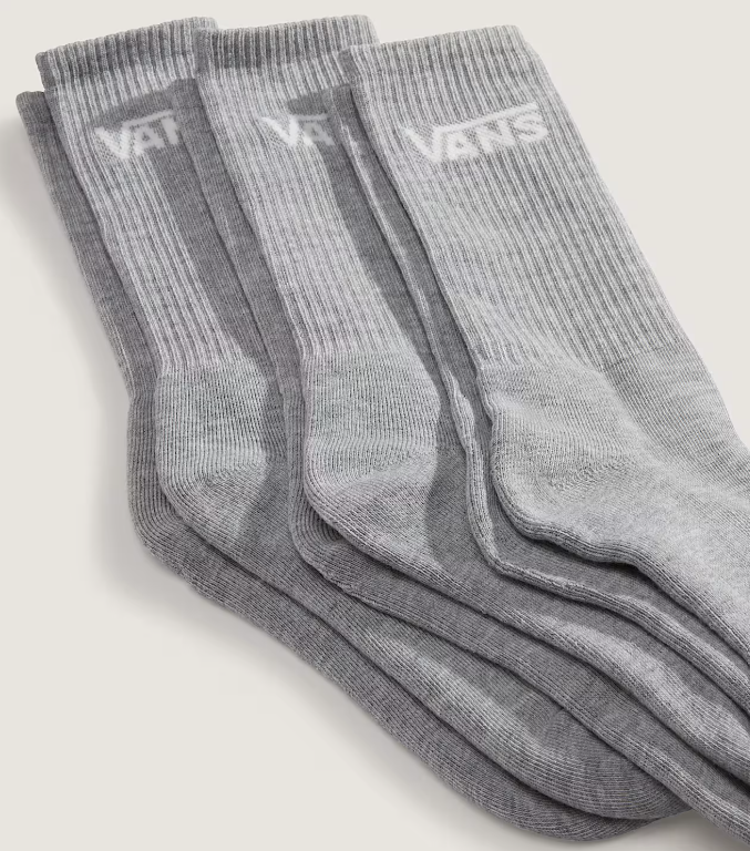 Load image into Gallery viewer, Vans Unisex Classic Crew Socks (3 pairs) Grey VN000QBVHTG
