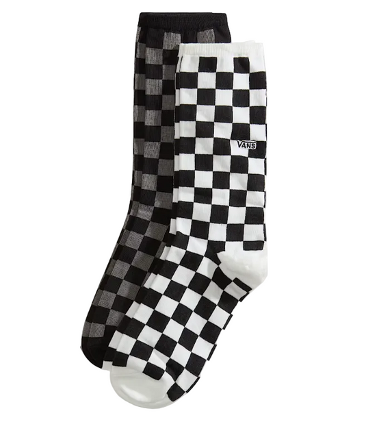 Vans Unisex Ticker Crew Socks (2 Pairs) Black VN000X7FY28