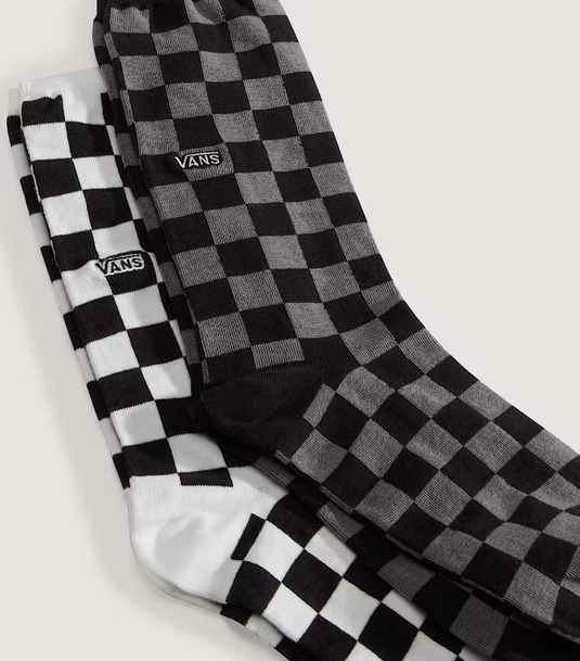 Vans Unisex Ticker Crew Socks (2 Pairs) Black VN000X7FY28