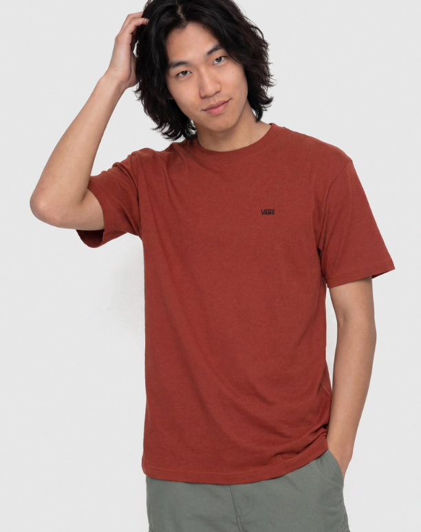 Load image into Gallery viewer, Vans Men's Left Chest II Loose T-Shirt Poppy Ember VN0010FFH89
