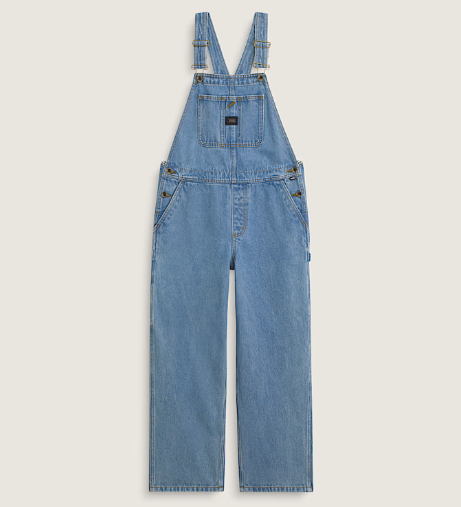 Load image into Gallery viewer, Vans Women's Chore Denim Overall Jumpsuit Light Stonewash VN000VPTTTJ
