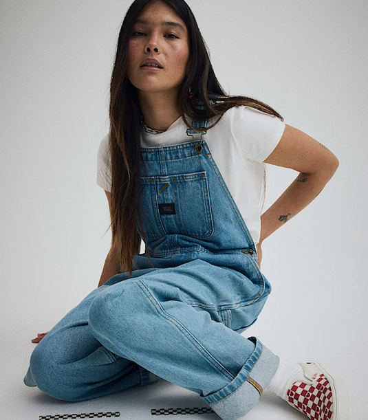 Vans Women's Chore Denim Overall Jumpsuit Light Stonewash VN000VPTTTJ