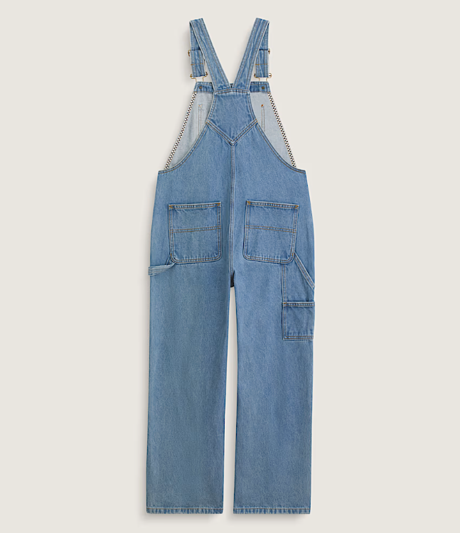 Load image into Gallery viewer, Vans Women's Chore Denim Overall Jumpsuit Light Stonewash VN000VPTTTJ
