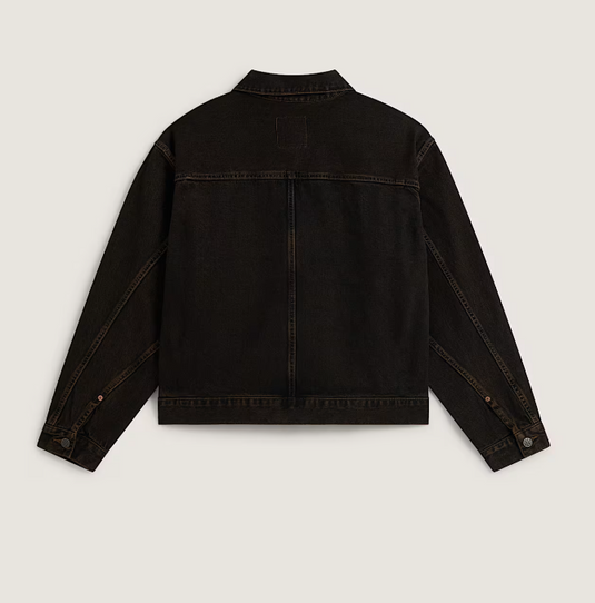 Vans Men's  Denim Trucker Jacket Black/Vintage Cocoa VN000UB4HTP