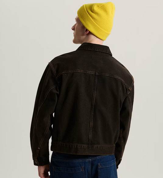 Vans Men's  Denim Trucker Jacket Black/Vintage Cocoa VN000UB4HTP