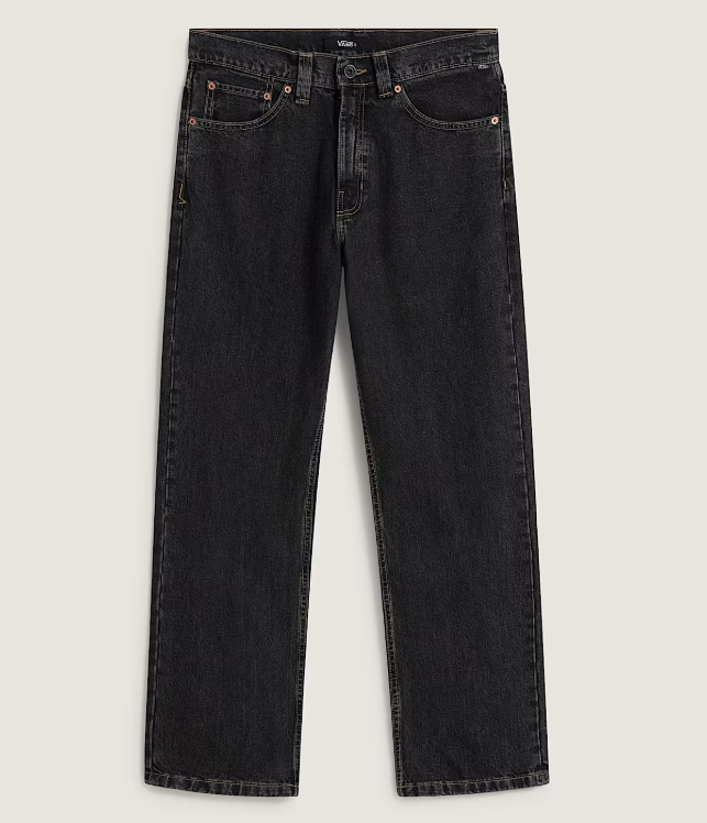 Load image into Gallery viewer, Vans Men's Check-5 Straight Denim Pants Washed Black VN0010DTEMQ
