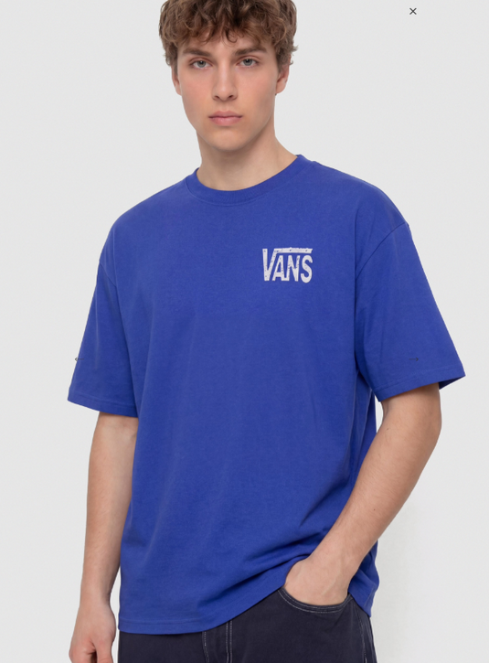 Vans Men's Side Talk Loose T-Shirt Royal Cobalt VN000SXDFRX