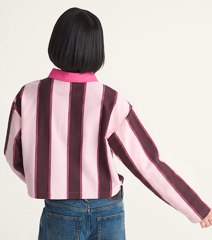 Load image into Gallery viewer, Vans Women's Becky Rugby Shirt Coral Blush VN0010D4D3X
