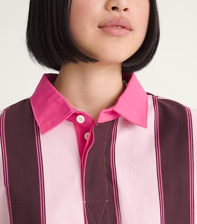 Load image into Gallery viewer, Vans Women's Becky Rugby Shirt Coral Blush VN0010D4D3X
